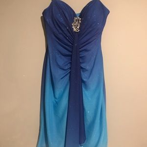 blue prom dress